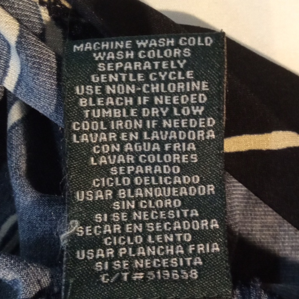3/$25 Navy & White J. Taylor Patterned Dress Size 20W - Picture 7 of 12